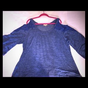 Live and let live Blouse blue Sz 3x